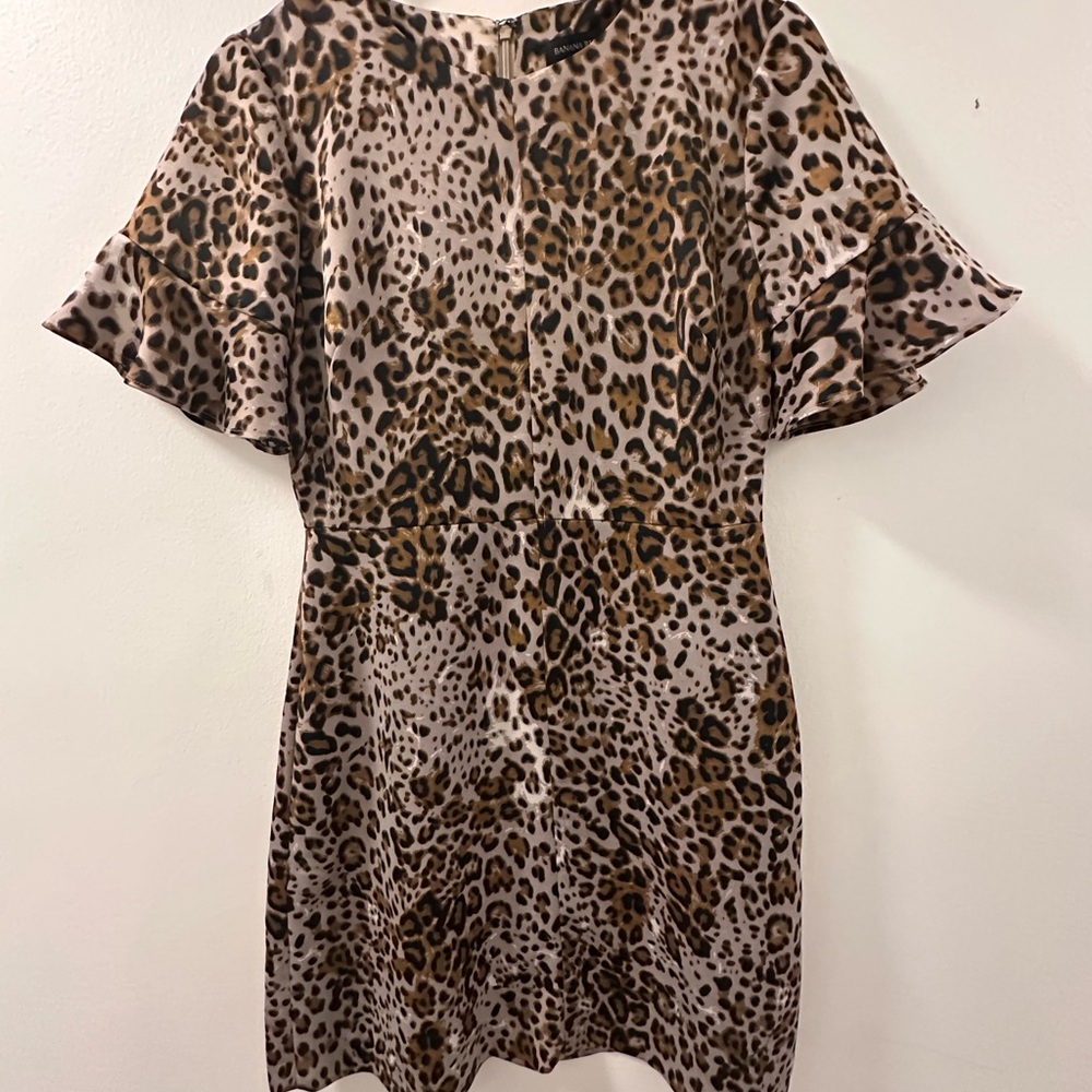 Banana Republic Animal Print Dress Sz 2